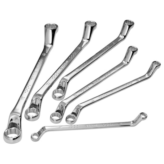 EXPERT by FACOM® Sets of offset ring wrenches, Metric 8-19 mm, 6 pieces