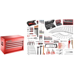200-piece set of industrial maintenance tools - 4 drawer chest
