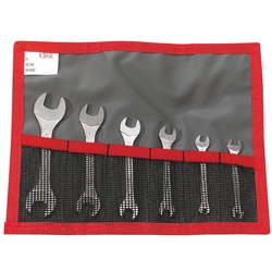 22 - Metric and inch 15° hinged "midget" open end wrench sets