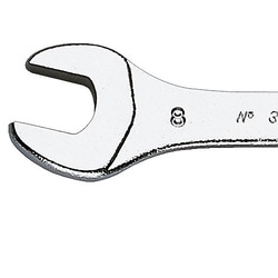 34 - Metric 15° and 75° hinged "midget" open end wrenches
