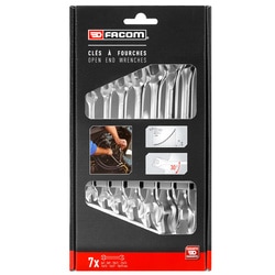 SET OF 7 METRIC OPEN END WRENCHES