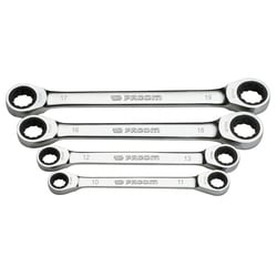 64 - Sets of metric and inch straight ratchet ring wrenches