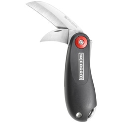 Twin-blade electricians knife with plastic handle