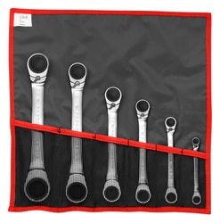 Inch 15° hinged ratchet ring wrenches set