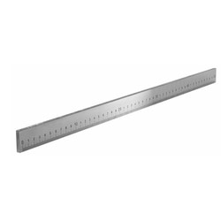 Graduated solid stainless steel ruler