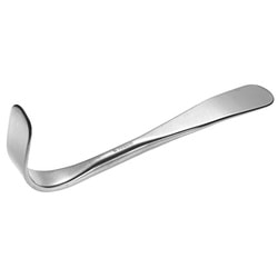 Angled, flat short double spoon