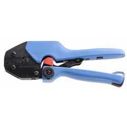 Production wire end crimping pliers