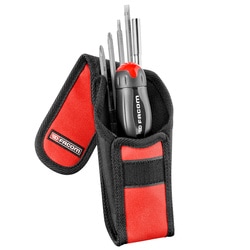 PROTWIST® 3 in 1 Ratcheting multibit handle with 5 blades in pouch