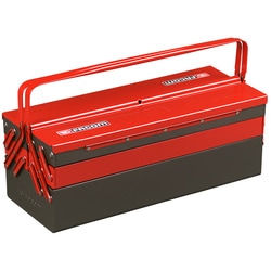 Large 5-tray metal tool box - large volume
