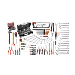 147-piece set of industrial maintenance tools - 3-drawer bi-material toolbox