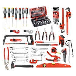 94-piece set of plumbers tools