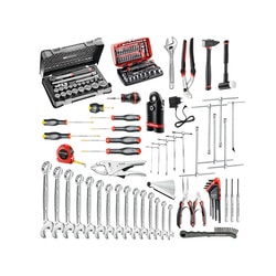 118-piece set of motorcycle maintenance tools