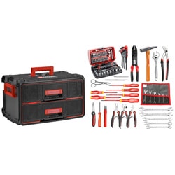 39-piece set of electronic tools - 2-drawer Tough System toolbox
