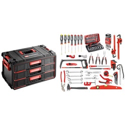 94-piece set of plumbers tools - 3-drawer Tough System toolbox