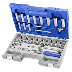 EXPERT  1/2" socket and accessory set - metric - 42 pieces