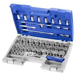 EXPERT  1/2" socket and accessory set - metric and inch - 55 pieces
