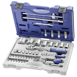 EXPERT  44-piece set of 1/4" - 1/2" metric ratchets and accessories