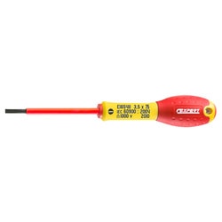 EXPERT  1000 Volt insulated screwdrivers for slotted head screws
