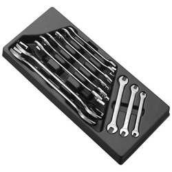 EXPERT  Module of 11 open end wrenches - Metric