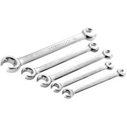 EXPERT  Set of 5 flare-nut wrenches 6-point x 6-point