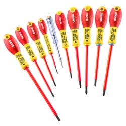 EXPERT  Set of 10 screwdrivers 1000 V insulated screwdrivers for Phillips® screws