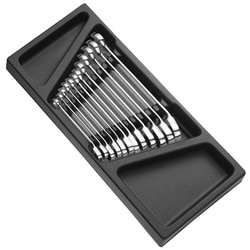 EXPERT  Module of 12 metric ratchet combination wrenches in thermoformed tray