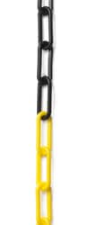 Safety zone marker chain - black and yellow links