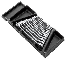 MOD.467B - Sets of metric ratchet combination wrenches in thermoformed and foam trays