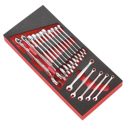 F18 - 17 OGV® combination wrenches sizes 6 to 22 and 24 mm in foam tray
