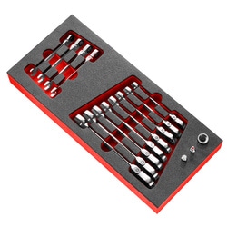 Hinged metric ratchet combination wrench sets in heat