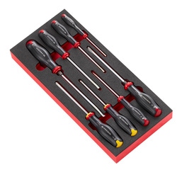 8-piece set of Protwist® screwdrivers in foam tray