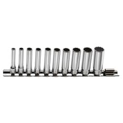 Set of 1/4" long-reach inch 12-point sockets