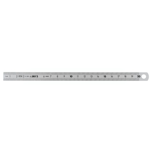 200mm Stainless Steel Rule, 2 Sides