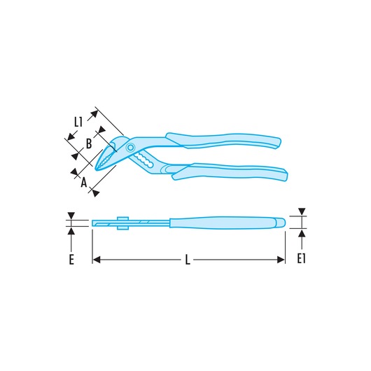 250mm Long Nose High Performance Multigrip Pliers