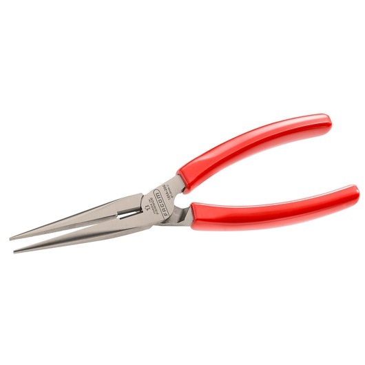 Long half-round straight nose pliers, 200 mm