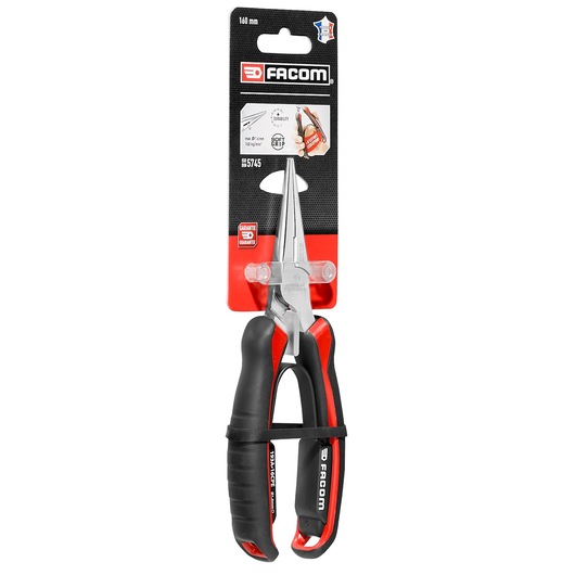Short half-round nose plier, 160 mm