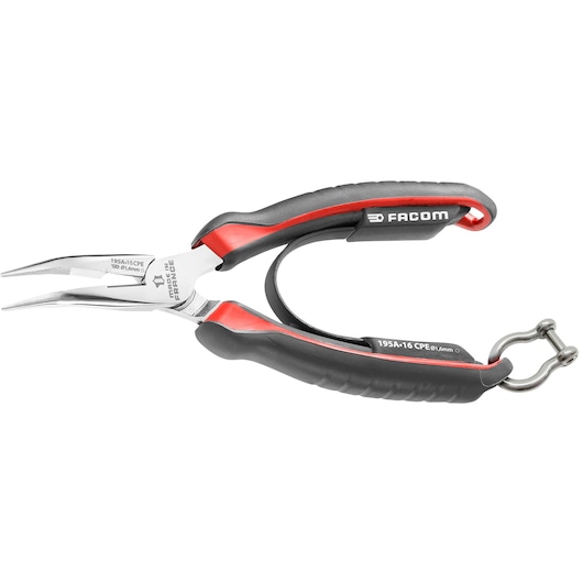 Short half-round nose pliers 160 mm Safety Lock System