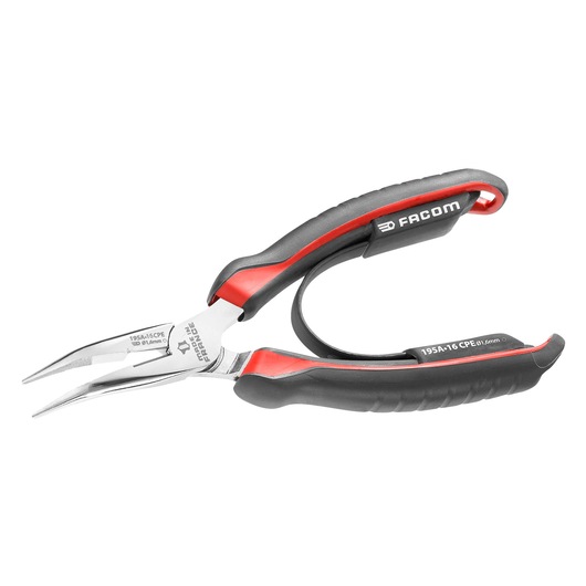 160mm Long Half-Round 40° Bent Nose Pliers