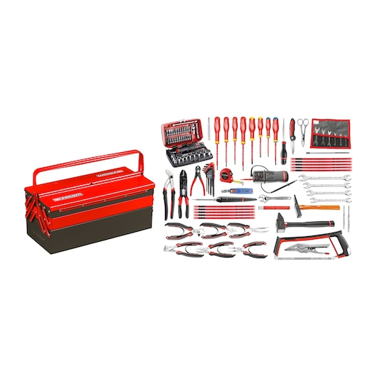 101-piece set of electronic tools - metal toolbox