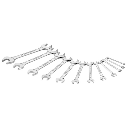 3.2 to 42 mm Double Open-End Wrench Set (16 pc.)