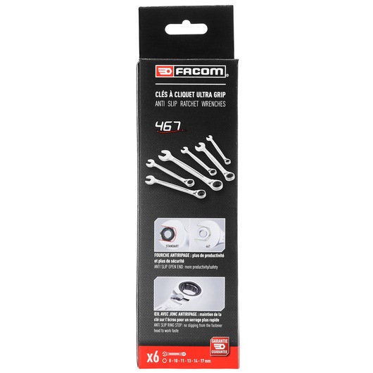 Reversible Ratchet Wrench Set ( 8 to 17 mm) 467B (6 pc)