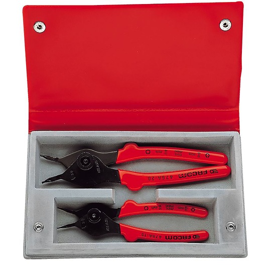 Set of two reversible pliers
