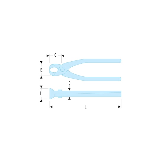 Heavy-duty end nippers, 200 mm