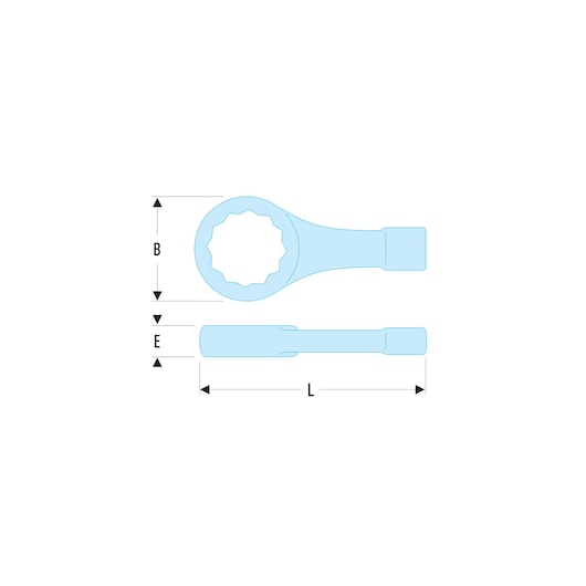 SLOGGING RING WRENCH - 51B - SAE - 12 Points - 1-13/16 in.