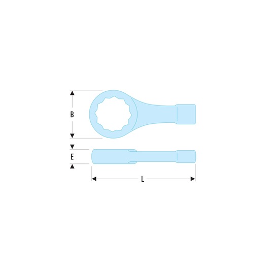 SLOGGING RING WRENCH - 51B - SAE - 12 Points - 2-3/8 in.