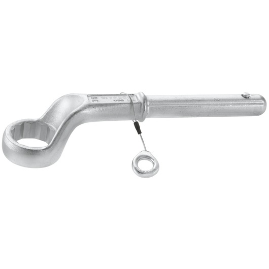 Heavy-duty offset-ring wrench metric 30 mm Safety Lock System