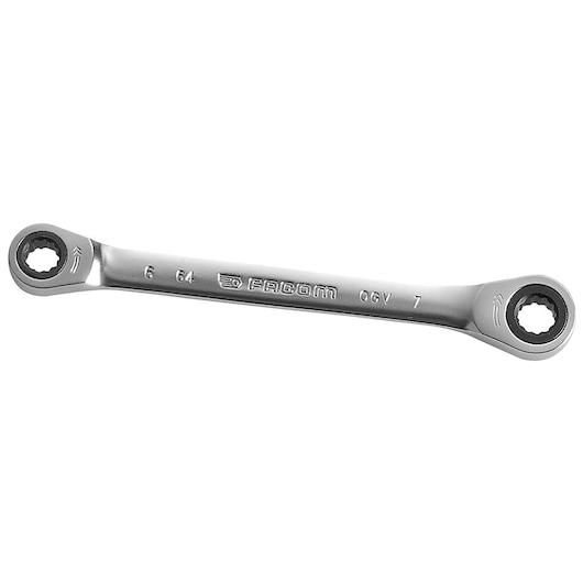 6 x 7 mm Straight Double Box-End Ratchet Wrench
