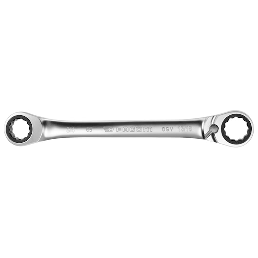 15° Double Box-End Ratchet Wrench, 1/4 in. x 5/16 in.