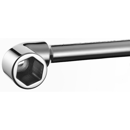 Angled-socket wrench, (6 x 6 Points), 6 mm