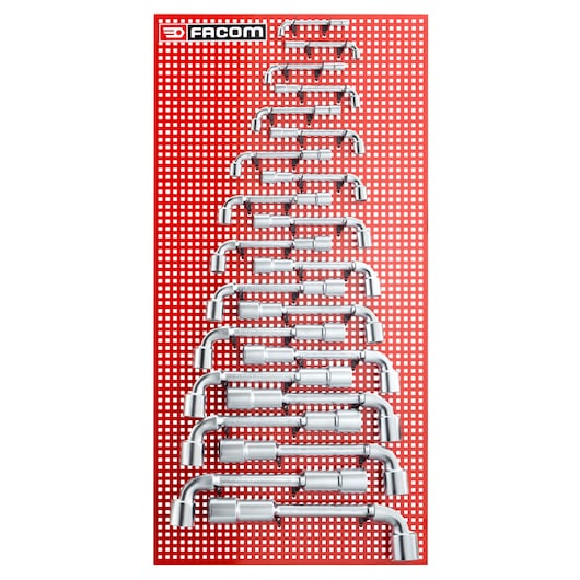 Angled-socket wrench, (6 x 6 Points) set, 22 pieces (8 to 32 mm) - Panel PK.1